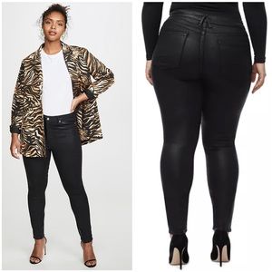 Good American Good Legs Waxed Coated Skinny Jeans